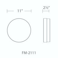LED Flush Mount by Modern Forms - Circa Collection, Titanium Finish - FM-2111-27-TT