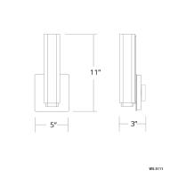 LED Wall & Bath Light by Modern Forms - Vogue Collection, Chrome Finish - WS-3111-35-CH
