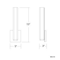 LED Wall & Bath Light by Modern Forms - Vogue Collection, Bronze Finish - WS-3115-35-BZ