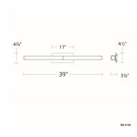 LED Bath Vanity by Modern Forms - Vogue Collection, Chrome Finish - WS-3139-35-CH