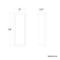 LED Outdoor Wall Sconce by Modern Forms - Ledge Collection, Brushed Aluminum Finish - WS-W1414-27-AL