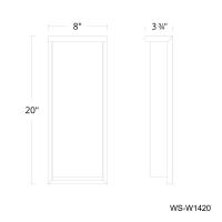 LED Outdoor Wall Sconce by Modern Forms - Ledge Collection, Brushed Aluminum Finish - WS-W1420-27-AL