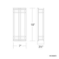 LED Outdoor Wall Sconce by Modern Forms - Skyscraper Collection, Black Finish - WS-W68618-35-BK