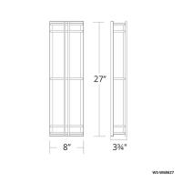 LED Outdoor Wall Sconce by Modern Forms - Skyscraper Collection, Black Finish - WS-W68627-27-BK