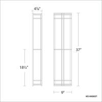 LED Outdoor Wall Sconce by Modern Forms - Skyscraper Collection, Stainless Steel Finish - WS-W68637-27-SS