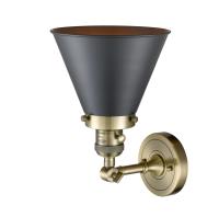 One Light Wall Sconce by Innovations - Franklin Restoration Collection, Antique Brass Finish - 203SW-AB-M13-BK