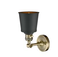LED Wall Sconce by Innovations - Franklin Restoration Collection, Antique Brass Finish - 203SW-AB-M9-BK-LED