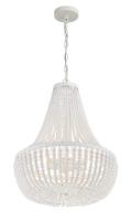 Six Light Chandelier by Crystorama - Rylee Collection, Matte White Finish - 608-MT