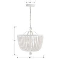 Four Light Chandelier by Crystorama - Rylee Collection, Matte White Finish - 604-MT