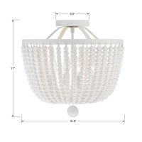 Four Light Semi Flush Mount by Crystorama - Rylee Collection, Matte White Finish - 604-MT_CEILING