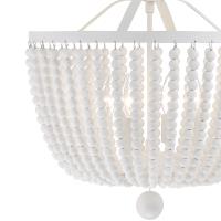 Four Light Semi Flush Mount by Crystorama - Rylee Collection, Matte White Finish - 604-MT_CEILING