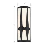 Two Light Wall Sconce by Crystorama - Royston Collection, Black Finish - ROY-802-BK