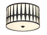 Three Light Flush Mount by Crystorama - Royston Collection, Black Finish - ROY-800-BK