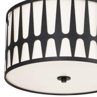 Three Light Flush Mount by Crystorama - Royston Collection, Black Finish - ROY-800-BK