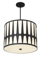 Five Light Pendant by Crystorama - Royston Collection, Black Finish - ROY-809-BK