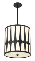 Four Light Pendant by Crystorama - Royston Collection, Black Finish - ROY-805-BK