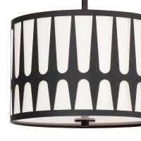 Three Light Pendant by Crystorama - Royston Collection, Black Finish - ROY-803-BK