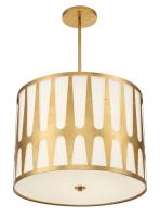 Five Light Pendant by Crystorama - Royston Collection, Antique Gold Finish - ROY-809-GA