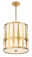 Four Light Pendant by Crystorama - Royston Collection, Antique Gold Finish - ROY-805-GA