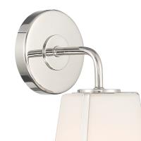 One Light Wall Sconce by Crystorama - Fulton Collection, Polished Nickel Finish - FUL-911-PN