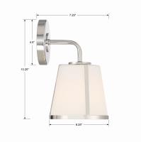 One Light Wall Sconce by Crystorama - Fulton Collection, Polished Nickel Finish - FUL-911-PN
