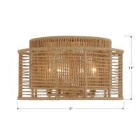 Four Light Flush Mount by Crystorama - Jayna Collection, Burnished Silver Finish - JAY-A5000-BS