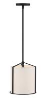 One Light Pendant by Crystorama - Carlyn Collection, Black Finish - CAR-9201-BK