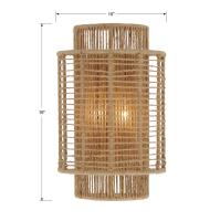 Two Light Wall Sconce by Crystorama - Jayna Collection, Burnished Silver Finish - JAY-A5002-BS