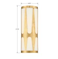 Two Light Wall Sconce by Crystorama - Royston Collection, Antique Gold Finish - ROY-802-GA