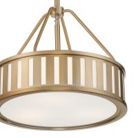 Three Light Pendant by Crystorama - Kendal Collection, Vibrant Gold Finish - KEN-8303-VG