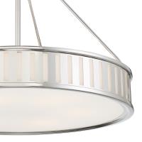 Six Light Pendant by Crystorama - Kendal Collection, Polished Nickel Finish - KEN-8306-PN