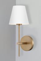 One Light Wall Sconce by Crystorama - Xavier Collection, Vibrant Gold Finish - XAV-B8321-VG