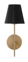 One Light Wall Sconce by Crystorama - Xavier Collection, Vibrant Gold Finish - XAV-B8321-VG