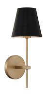 One Light Wall Sconce by Crystorama - Xavier Collection, Vibrant Gold Finish - XAV-B8321-VG
