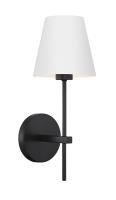 One Light Wall Sconce by Crystorama - Xavier Collection, Matte Black Finish - XAV-B8321-MK