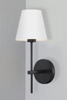 One Light Wall Sconce by Crystorama - Xavier Collection, Matte Black Finish - XAV-B8321-MK