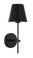 One Light Wall Sconce by Crystorama - Xavier Collection, Matte Black Finish - XAV-B8321-MK