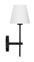 One Light Wall Sconce by Crystorama - Xavier Collection, Matte Black Finish - XAV-B8321-MK