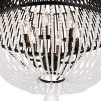 Six Light Pendant by Crystorama - Duval Collection, Matte Black Finish - DUV-626-MK