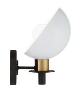 One Light Wall Sconce by Crystorama - Gigi Collection, Black + Aged Brass Finish - GIG-811-BK-AG