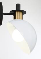 One Light Wall Sconce by Crystorama - Gigi Collection, Black + Aged Brass Finish - GIG-811-BK-AG