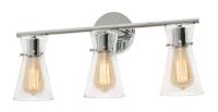 Three Light Vanity by AFX Lighting - Amanda Collection, Polished Chrome Finish - AMDV2210MBPC