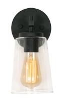 One Light Wall Sconce by AFX Lighting - Joanna Collection, Textured Black Finish - JNNS0511MBBK