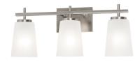 Three Light Vanity by AFX Lighting - Joanna Collection, Satin Nickel Finish - JNNV2209MBSN