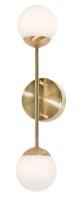 LED Wall Sconce by AFX Lighting - Pearl Collection, Satin Brass Finish - PRLS0418L30D1SB
