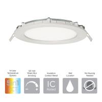 LED Flush Mount by AFX Lighting - Tuck Collection, White Finish - TUCF06LAJD1WH