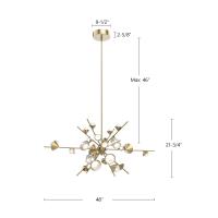 LED Pendant by Kuzco Lighting - Geode Collection, Brushed Gold Finish - CH50848-BG