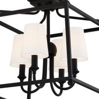 Four Light Semi Flush Mount by Crystorama - Sylvan Collection, Black Forged Finish - 2243-BF