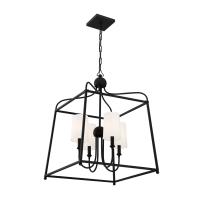 Four Light Chandelier by Crystorama - Sylvan Collection, Black Forged Finish - 2244-BF