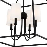 Four Light Chandelier by Crystorama - Sylvan Collection, Black Forged Finish - 2244-BF
